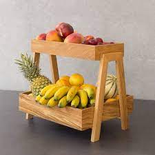 What better way to display your fresh fruits and vegetables than in their own hanging basket? Wooden Fruit Basket Skyline Nokte For Restaurants For Hotel