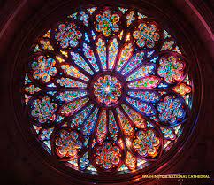 They cover 2600 square metres in total and consist of 172 bays illustrating biblical scenes, the lives of the saints and scenes from the. Rose Window Washington National Cathedral