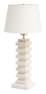 Stewart Table Lamp With Cream Marble Base White Table Lamp Tall Table Lamps Modern Table Lamp
