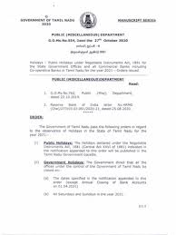 Pdf Tamil Nadu Government Holidays List 2021 Pdf Download Instapdf