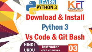 *nix users should feel right at home, as the bash emulation behaves as windows users commonly expect graphical user interfaces, git for windows also provides the git gui, a powerful alternative to git bash. Download And Install Python3 Vscode And Git Bash Python Tutorial 03 Youtube