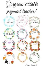 Monthly Payment Chart Editable Pdf