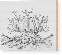 Incredible pencil drawings of nature you have never seen before: Natural Altar Pencil Drawing Wood Print By Robbin Webb