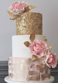 Glamorous Rose Gold 18th Birthday Cake Three Tier Pink And Gold Wedding Cake Gold Wedding Cake White And Gold Wedding Cake Cool Wedding Cakes