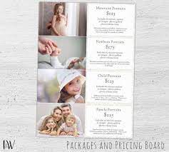 Photography Price List Pricing Guide Photoshop Template For Photographers I T E M D E Photographers Price List Photography Pricing Kids Portraits