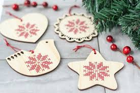 Diy Kit Set Of 4 Cross Stitch Ornaments Scandinavian Etsy Ornament Kit Diy Christmas Ornaments Holiday Diy