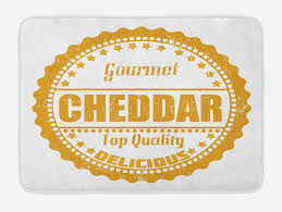 Formaggio Tapetino Da Bagno Gourmet Cheddar Timbro Di Gomma Ebay