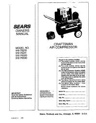 A wide variety of sear air compressor options are available to you, such as warranty of core components, local service location, and applicable industries. Sears 176 Owner S Manual Pdf Download Manualslib