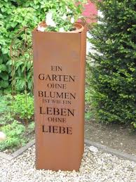 Edelrost Saule Gedicht Garten Edelrost Spruche Garten Gartenumgestaltung