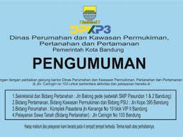Perumusan kebijakan teknis di bidang kebersihan dan pertamanan; Dinas Perumahan Dan Kawasan Permukiman Pertanahan Dan Pertamanan Dpkp3 Kota Bandung