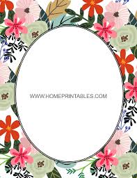 Free Flower Border 8 5 Unique New Designs Home Printables Flower Printables Free Flower Border Flower Printable