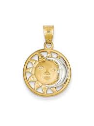 The moon and the sun in this pendant symbolize the illumination that shines throughout the day and the night. Icecarats 14k Yellow Gold Sun Moon Pendant Charm Necklace Celestial Walmart Com Walmart Com