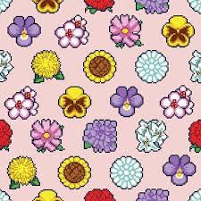 Find illustrations of floral pattern. Happy First Day Of Spring Here S A Simple Pixel Flower Pattern I Created Easy Pixel Art Pixel Art Design Pixel Pattern