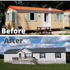 Diy double wide 2001 mobile home complete remodel and renovation with before and afters! How To Make A Manufactured Home Look Like A House Site Built Home