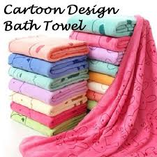 List was $8.96 $ 8. Bath Towel Soft Microfiber Baby Cartoon Absorbent Towel Seam Perfect Tuala Besar 70cm 140cm Babies Kids Others On Carousell
