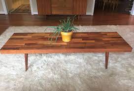 Whether your table will hold coffee mugs on coasters, a tray centered with a vase full of flowers, or your favorite magazines. Vintage Walnut Patchwork Coffee Table With Splayed Wood Legs Epoch