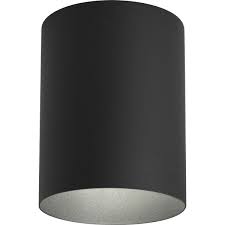 Black round led indoor hampton bay's 11 in. 5 Black Led Outdoor Flush Mount Cylinder P5774 31 30k Progress Lighting