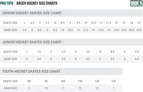 Bauer Hockey Skates Size Chart Pro Tips By Dicks Sporting