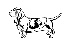 American Black And White Hound Dog Basset Hound Dog Decal Custom Vinyl Car Truck Window Sticker Dog Breed Decal Basset Hound Dog Basset Dog