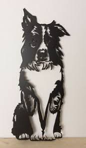 Running dog black and white. Border Collie Metal Face Wall Art Garden Sculpture Ebay