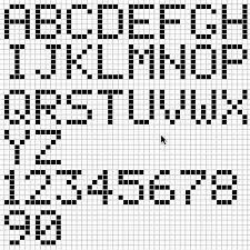 A font is a design for a set of characters. Minecraft Block Letters Block Letters Minecraft Modelos De Pixel Art Numeros Em Ponto Cruz Blocos De Letra