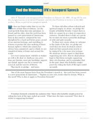 Here you can read the stories of one hundred amazing women from the past and present. Fillable Online Jfk S Inaugural Speech 9th And 10th Grade Reading Comprehension Worksheets Fax Email Print Pdffiller
