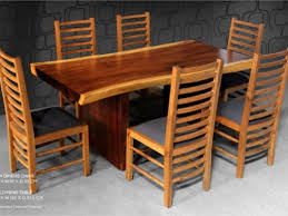 Unusual for its large bands of cream colored sap wood along its outer natural edges. Slab Dining Table Indonesia Teak Java Furniture Manufacturer Project And Wholesale