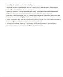 Committed to ideals of consistency and dedication in order to build the most successful business partnerships. Free 7 Sample Account Executive Resume Templates In Ms Word