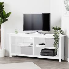 Hemnes Corner Tv Bench White Ikea In 2020 Tv Bench Living Room Tv Stand Corner Tv