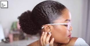 Natural hair medium length bun Style It On How To Create A Sleek Low Puff On Natural Hair With Mini Marley