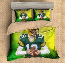 Shop green bay packers blankets, bed and bath accessories from fansedge to bring some team flair into your home! 3d Customize Aaron Rodgers Green Bay Packers Bedding Set Duvet Cover S Three Lemons Hometextile