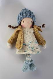 The doll is based on click here to download the knitted nurse free pattern. Waldorf Doll Waldorf Knitted Doll 8 Katie Waldorfpuppe Fairy Doll Cloth Doll Pixie Knitted Dolls Rag Dolls Handmade Knitted Dolls Faces