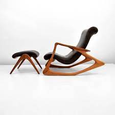 Vladimir Kagan Two Position Contour Rocking Chair And Foot Stool Modern Rocking Chair Rocking Chair Chair And Ottoman