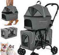 Amazon.com: Double Dog Stroller, Foldable 3-in-1 Cat ...