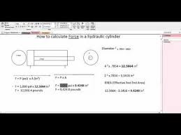 How To Calculate Force In A Hydraulic Cylinder Youtube