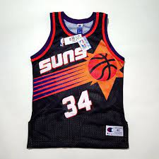 100 Authentic Charles Barkley Champion Suns Nba Jersey Size 40 M Nba Jersey Jersey Charles Barkley
