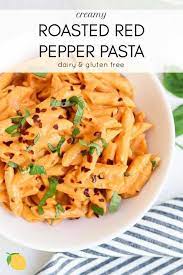 Creamy Roasted Red Pepper Pasta Vegan Recipe Stuffed Peppers Pepper Pasta Favorite Pasta Recipes