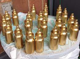 Gold Baby Bottles As Baby Shower Favors Baby Shower Purple Baby Shower Bottle Royal Prince Baby Shower