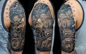 Clock tattoo on left back shoulder. Father Time Imgur