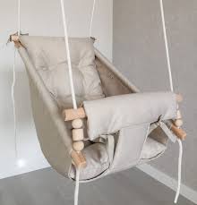 beige waterproof baby swing baby hammock toddler swing christening gift baptism gift indoor swing first birthday gift in 2021 baby hammock waterproof baby baby swings