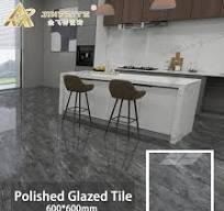 Deep Dark Grey Marble Porcelain Tile Factory Price
