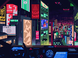 Trip Pixel Artwork I Made Cyberpunk City Pixel Art Instagram