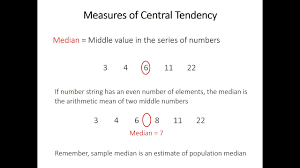 It is the measure of central tendency that is also referred to as the average. 1 Central Tendency Mean And Median Youtube