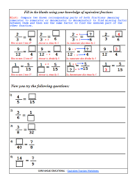 Equivalent fractions represent the same amount of distance or points on a number line. 4th Grade Math Equivalent Fractions Worksheets Steemit