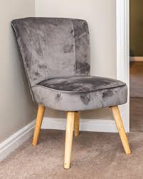 Featuring plush, velvet covering the seat cushion and sculpted back, these chairs feel as good as they look. Sr Grey Velvet Accent Chair Wooden Legs Occasional Lounge Bedroom Fabric Tub Buy Online In Luxembourg At Luxembourg Desertcart Com Productid 110384418