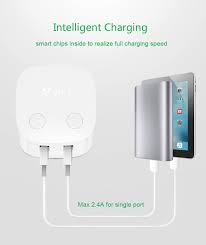 Bull Dual Usb Wall Charger With Smart Auto Power Off Technology Travel Power Adapter With Foldable Plug 2 Usb Wall Charger Wall Charger Power Adapter Travel