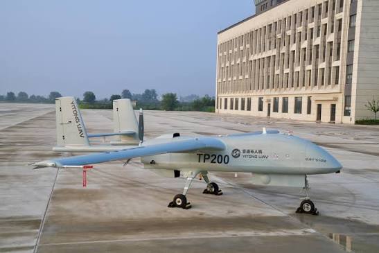 A China-developed multi-functional #drone boasting a max endurance of over 24  hours on full load completed its maiden flight in Yantai, east China's  Shandong Province, on Sunday. The new drone, TP200, features