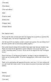 It is important not to accept the offer until you are sure of. Resignation Letter For New Job Opportunity Template Example