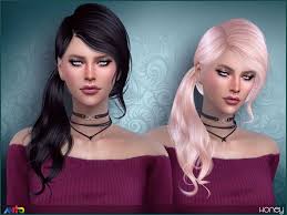 The Sims Resource Honey Hair By Anto Sims 4 Hairs Honey Hair Womens Hairstyles Hair Styles