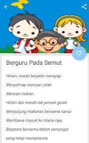 Tak dapatkah kau mencerna malam yang terjaga berkaca pada bulan purnama pernahkah kau bertanya apakah semut juga tidur saat senja barangkali kau lihat mereka memejamkan mata apakah. Puisi Anak Sekolah Dasar Sd Para Android Apk Baixar